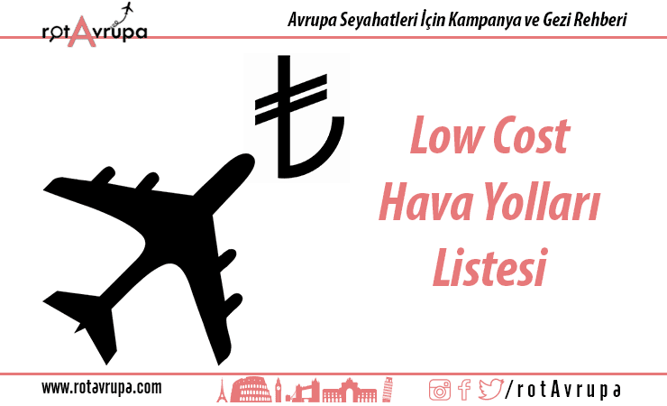 Low Cost Havayolları Listesi