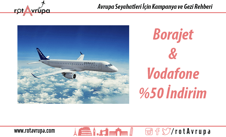 Borajet Yüzde 50 indirim Kampanyası