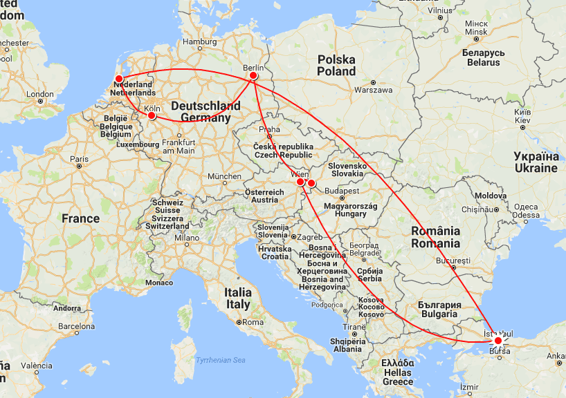 Amsterdam'lı Ucuz Rota! Viyana-Bratislava-Berlin-Köln-Amsterdam