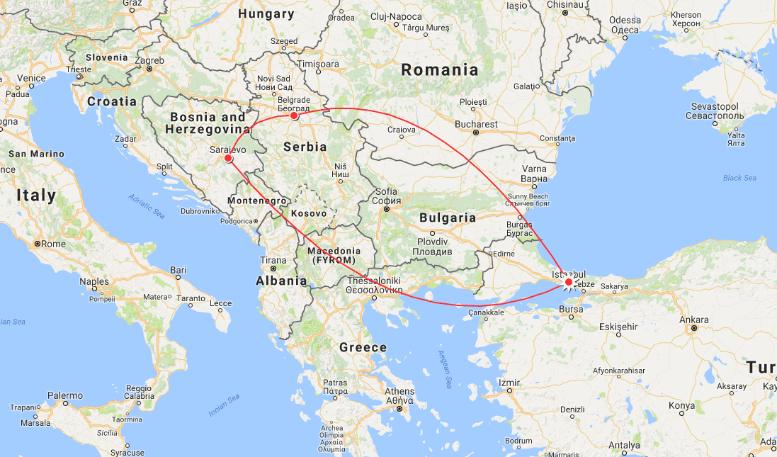 Vizesiz Rota (Saraybosna, Mostar ve Belgrad)
