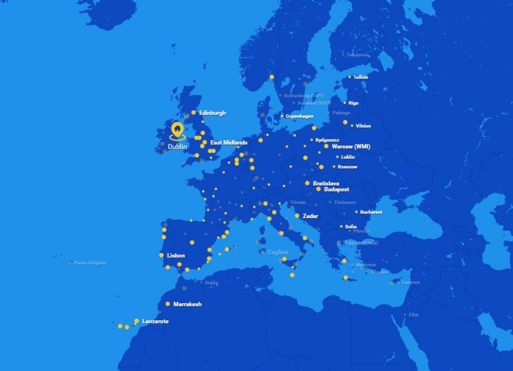 ryanair uçuş noktaları