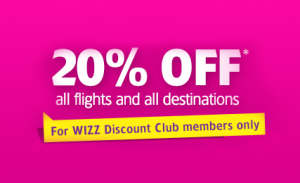 wizzair yüzde 20 indirim