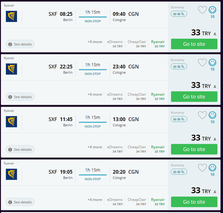 Berlin-Köln Ucuz Uçak Bileti