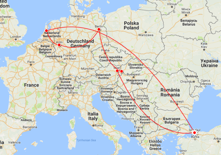 Amsterdam'lı Ucuz Rota! Viyana-Bratislava-Berlin-Köln-Amsterdam