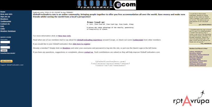 Couchsurfing Benzeri Siteler