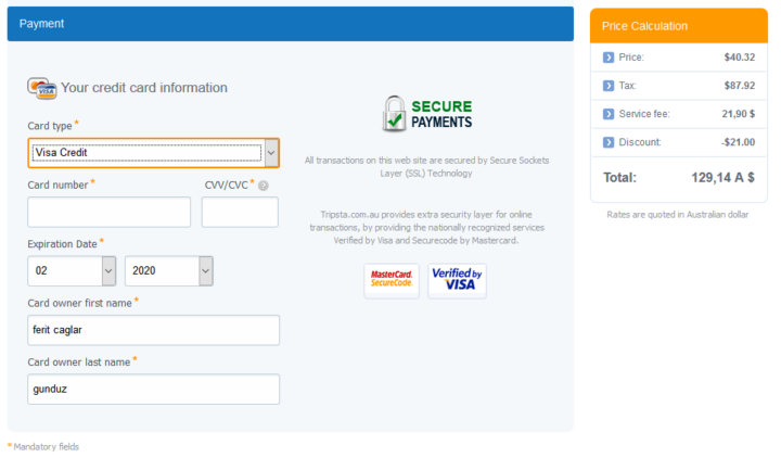 visa kredi kartı ücreti