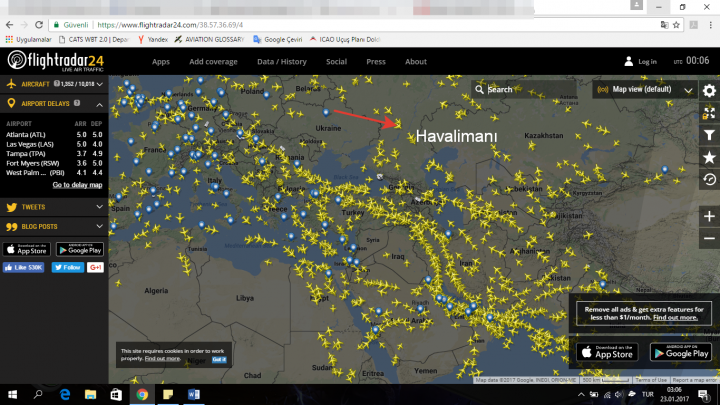 uçakları takip etmek