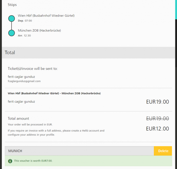 Viyana-Münih Otobüs