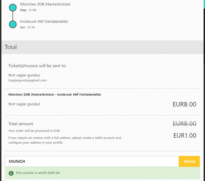 Münih-Innsbruck Otobüs