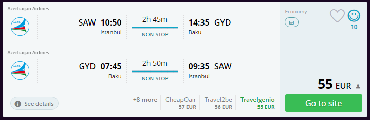 Bakü'ye ucuz uçak bileti