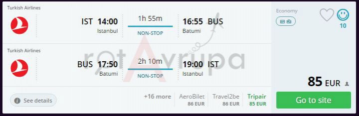 Batum Ucuz Uçak Bileti