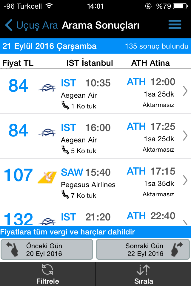 Atina Uçak Bileti