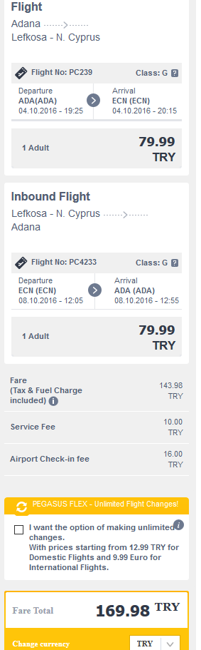 Adana-Kıbrıs Ucuz Uçak Bileti