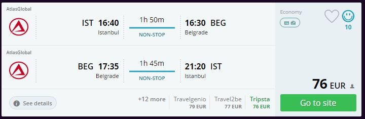 Belgrad Ucuz Uçak Bileti